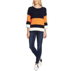 Vince Camuto Womens Sweater XL Blue Orange NWT